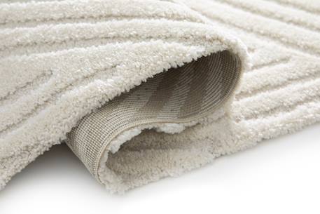 Tapis doux à motifs en relief sillage Beige sable+Bleu naturel 2 - vertbaudet enfant 