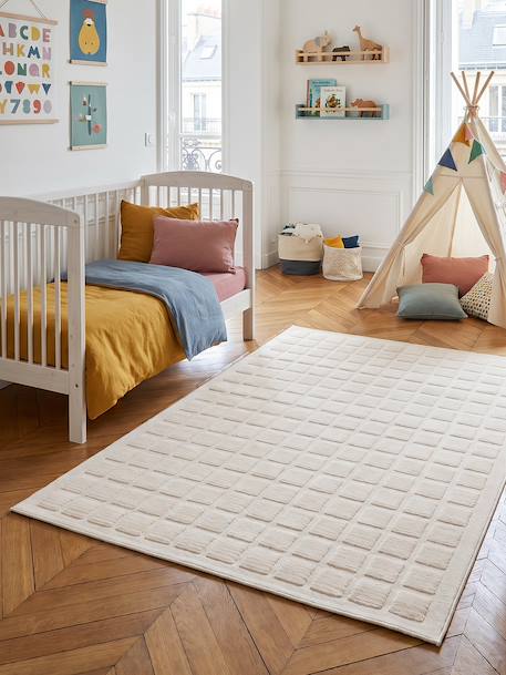 Tapis effet 3d doux et élégant facet Beige sable 2 - vertbaudet enfant 