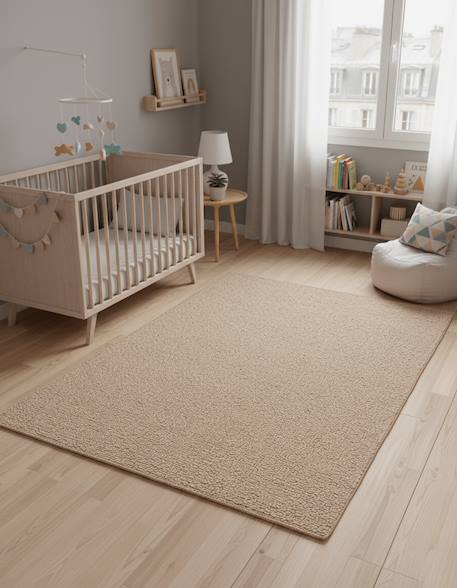 Tapis uni bouclé soufflot Beige clair+Beige sable+Blanc pur+Gris minéral 8 - vertbaudet enfant 