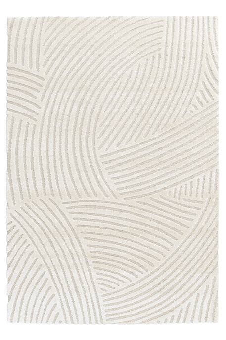 Tapis doux à motifs en relief sillage Beige sable+Bleu naturel 1 - vertbaudet enfant 
