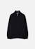 Pull garçon avec zip Noir 1 - vertbaudet enfant 