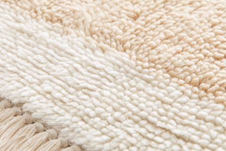 Tapis naturel en laine et coton suzanne Beige sable+Vert naturel 5 - vertbaudet enfant 