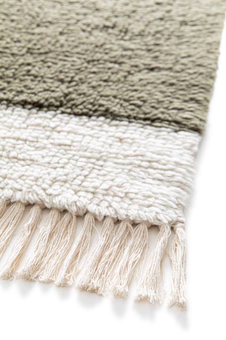 Tapis naturel en laine et coton suzanne Beige sable+Vert naturel 11 - vertbaudet enfant 