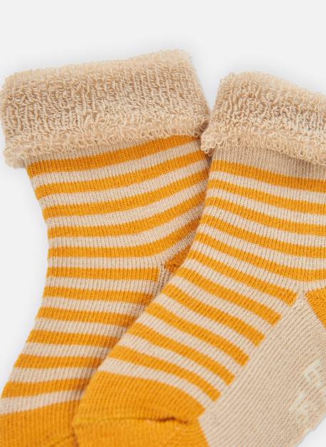 Lot chaussettes bébé imprimé renard Jaune 3 - vertbaudet enfant 