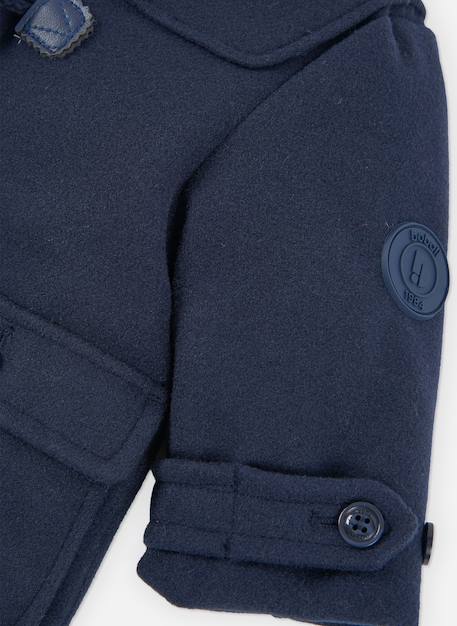Duffle-coat garçon en drap à capuche Bleu 4 - vertbaudet enfant 