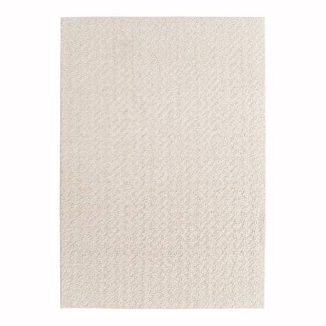 Tapis uni ultra doux contemporain plain Blanc pur+Brun naturel 1 - vertbaudet enfant 