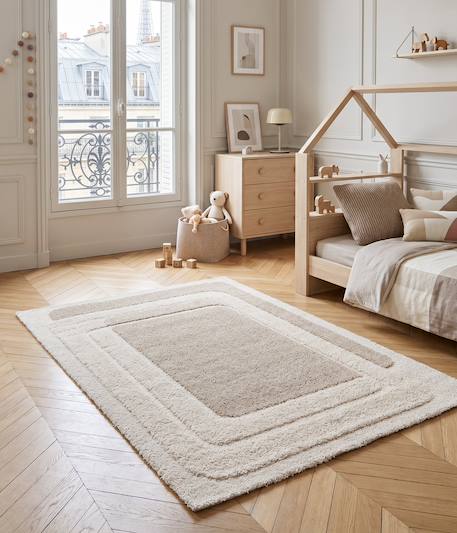 Tapis design doux et épais mireo Beige sable+Brun naturel 2 - vertbaudet enfant 