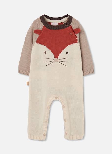 Pyjama bébé imprimé renard Blanc 1 - vertbaudet enfant 
