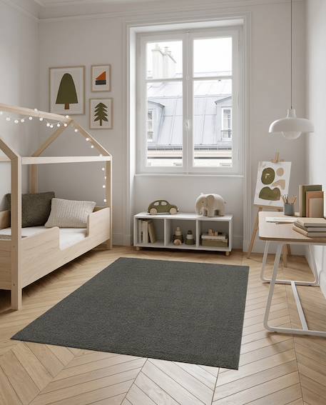 Tapis effet mouton contemporain mono Blanc pur+Brun naturel+Jaune naturel+Rouge naturel+Taupe foncé+Vert naturel 32 - vertbaudet enfant 
