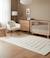 Tapis doux et épais en polyester recyclé effet relief passage Beige sable+Blanc pur 8 - vertbaudet enfant 