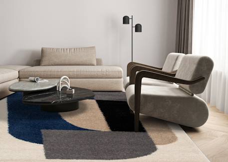 Tapis design épais et confortable gatsby Bleu naturel 4 - vertbaudet enfant 