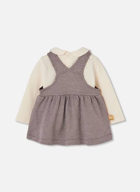 Ensemble bébé fille maille brodé écureuil Marron 2 - vertbaudet enfant 
