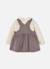 Ensemble bébé fille maille brodé écureuil Marron 2 - vertbaudet enfant 