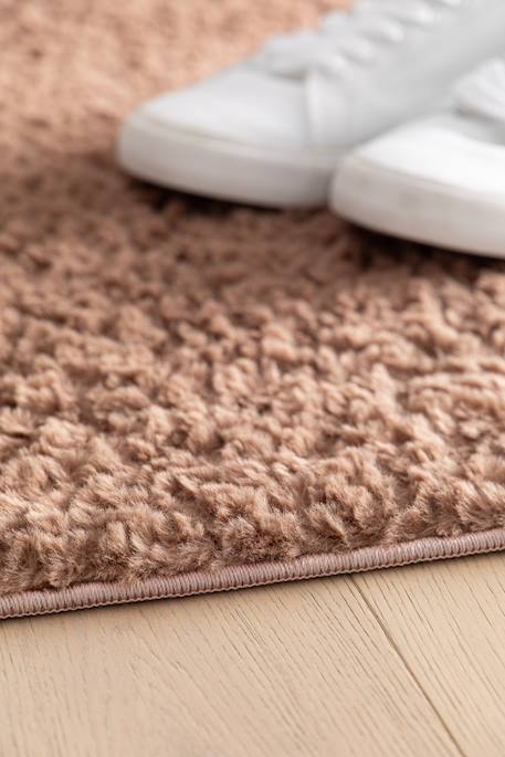 Tapis uni ultra doux contemporain plain Blanc pur+Brun naturel 10 - vertbaudet enfant 