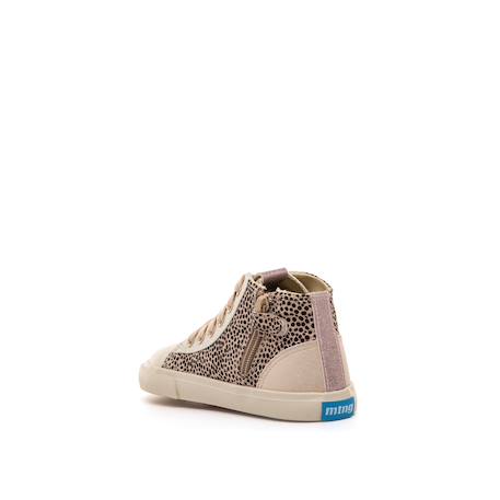 Sneakers filles synthétique fermeture éclair barefoot Beige+Mottle brown 10 - vertbaudet enfant 