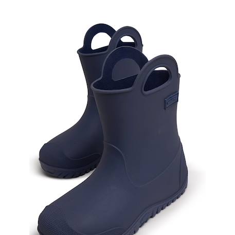 Bottines garçon synthétique sans fermeture- ouverts barefoot Blue 6 - vertbaudet enfant 