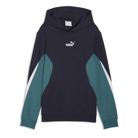 Sweat garçon ess block hoodie tr Marine+Rouge 2 - vertbaudet enfant 