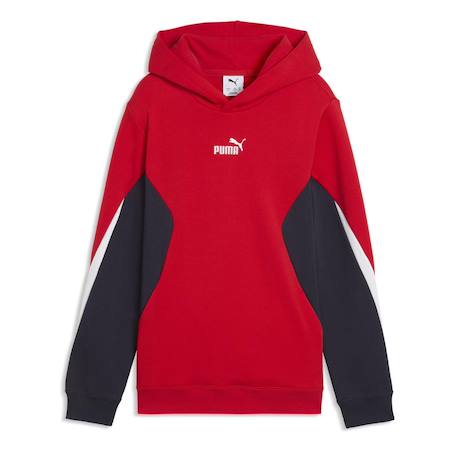 Sweat garçon ess block hoodie tr Marine+Rouge 5 - vertbaudet enfant 