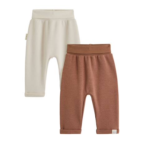 Lot de 2 sarouels bébé en molleton ultra chaud Marron 2 - vertbaudet enfant 
