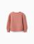 Pull en maille ajourée avec manches bouffantes Marron+Rose 5 - vertbaudet enfant 