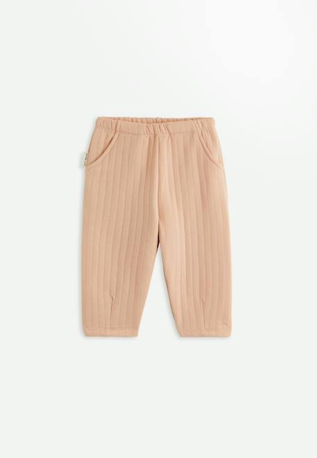 Pantalon bébé en coton matelassé léa Rose 1 - vertbaudet enfant 