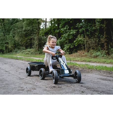 Kart enfant à pédales avec remorque - de 2 à 5 ans - Jeu exterieur Noir+Vert 4 - vertbaudet enfant 
