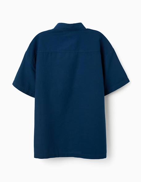 Chemise à manches courtes en coton you&me Bleu 2 - vertbaudet enfant 