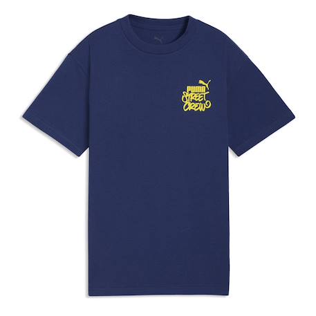 T-shirt garçon relaxed Blanc+Bleu 5 - vertbaudet enfant 