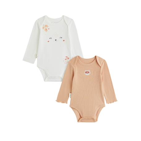 Lot de 2 bodies bébé manches longues petite rêveuse Rose 2 - vertbaudet enfant 