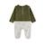 Pyjama bébé en velours pistache Kaki 3 - vertbaudet enfant 
