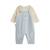 Ensemble salopette bébé en velours et t-shirt voix lactée Bleu 2 - vertbaudet enfant 