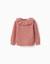 Pull en maille ajourée avec col à volants Rose 1 - vertbaudet enfant 