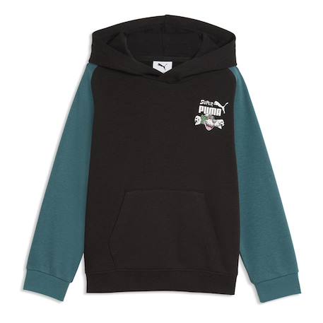 Sweat garçon super hoodie Noir+Rose 2 - vertbaudet enfant 