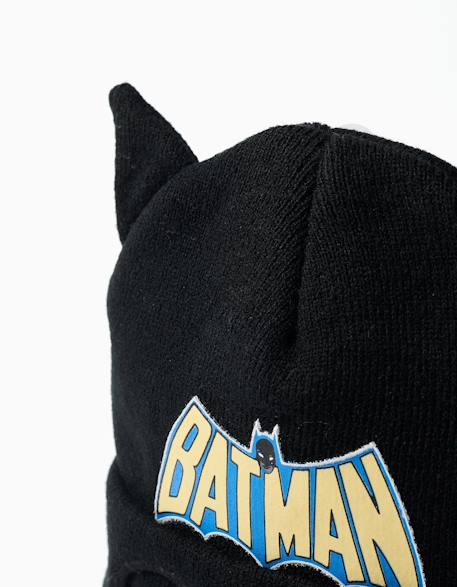 Bonnet en maille avec imprimé batman et oreilles 3d Noir 3 - vertbaudet enfant 