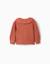 Cardigan en maille ajourée avec col à volants Marron 2 - vertbaudet enfant 