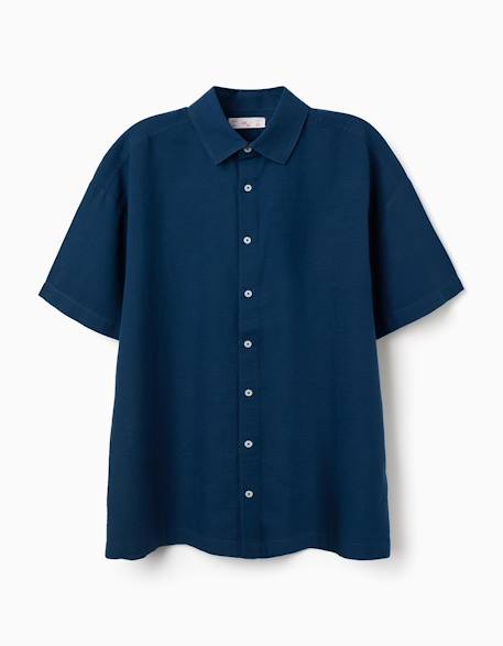 Chemise à manches courtes en coton you&me Bleu 1 - vertbaudet enfant 