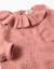 Pull en maille ajourée avec col à volants Rose 3 - vertbaudet enfant 