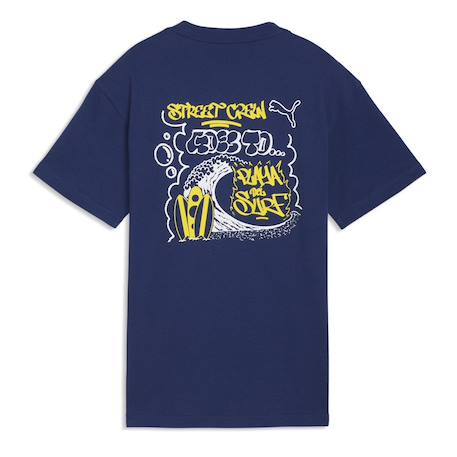 T-shirt garçon relaxed Blanc+Bleu 6 - vertbaudet enfant 