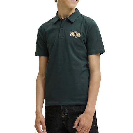 Polo garçon jjaero Noir+Vert 4 - vertbaudet enfant 