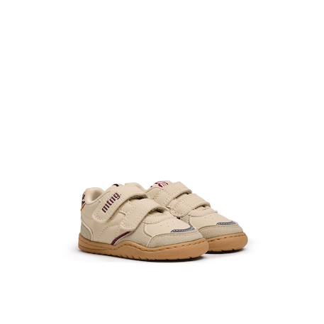 Sneakers filles synthétique fermeture adhésive barefoot Beige 4 - vertbaudet enfant 