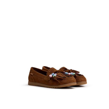 Chaussures filles synthétique sans fermeture- ouverts Beige+Brown 11 - vertbaudet enfant 