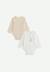 Lot de 2 bodies bébé manches longues ouverture croisée miette Ecru 1 - vertbaudet enfant 