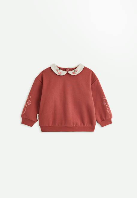 Sweat-shirt bébé en molleton léa Rose 1 - vertbaudet enfant 