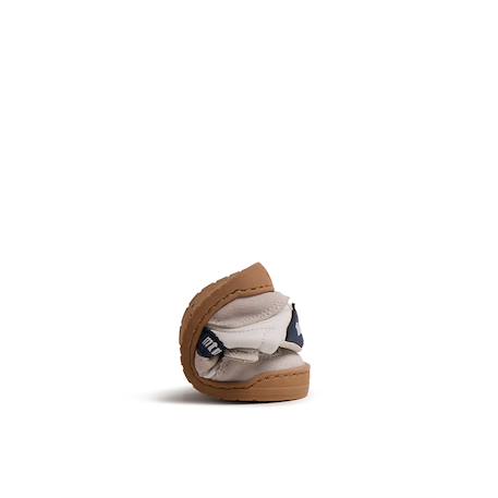 Sneakers garçon synthétique fermeture adhésive barefoot Blanc_marine+Kaky+Marine_orange 3 - vertbaudet enfant 
