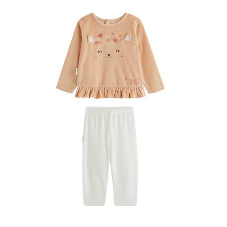 Pyjama enfant 2 pièces en velours petite rêveuse Rose 2 - vertbaudet enfant 