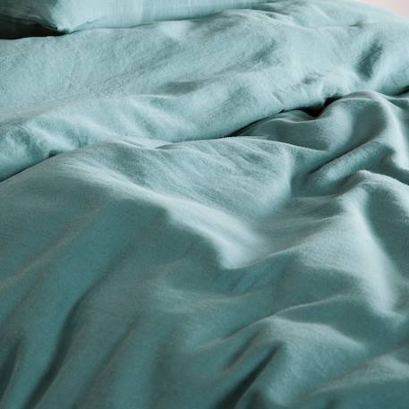 Housse de couette 1 personne pur coton bio Blanc+Bleu nuit+Ecru+Eucalyptus+Gris tourterelle+Rose nude+Terracotta 21 - vertbaudet enfant 