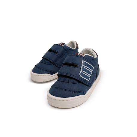 Sneakers garçon synthétique fermeture adhésive barefoot Bleu marine–pétrole+Bleu marine-turquoise+Blue marine 18 - vertbaudet enfant 