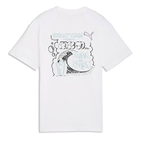 T-shirt garçon relaxed Blanc+Bleu 3 - vertbaudet enfant 