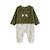 Pyjama bébé en velours pistache Kaki 2 - vertbaudet enfant 
