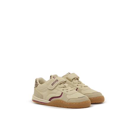 Sneakers filles synthétique fermeture adhésive barefoot Beige 4 - vertbaudet enfant 